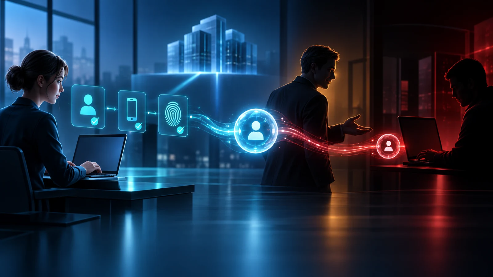A user successfully completes multi-factor authentication while the resulting trusted session is diverted through a deceptive relay to an unauthorised endpoint.